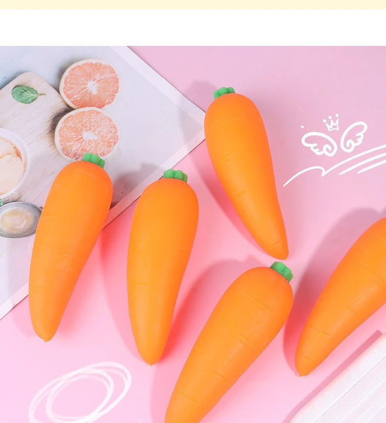 Carrot Stretch Squeeze Toy – Soft Stress Relief Fidget for Kids & Adults