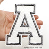 Large White Letter Patch for DIY Clothing Customization