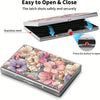 Elegant Floral Metal Card Holder with RFID Protection