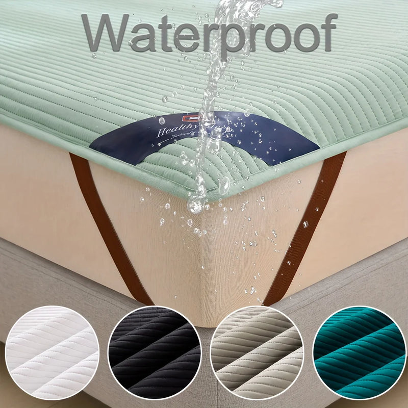 Striped Waterproof Mattress Protector