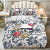 Gothic Skull & Damask Comforter Cover Set