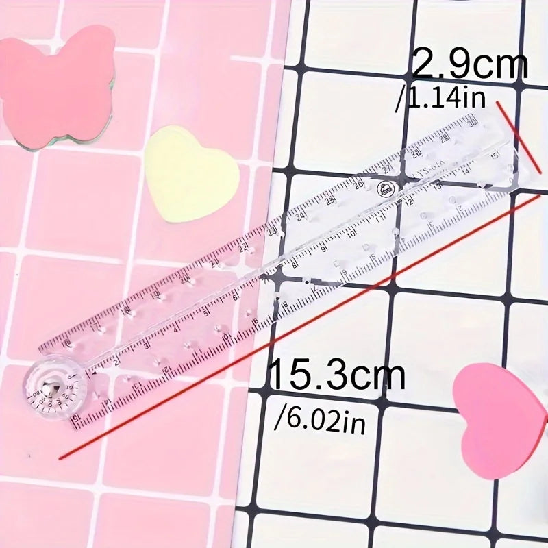 Folding Acrylic Ruler Set with Clear Markings