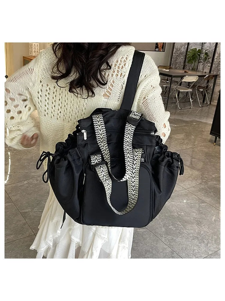 Versatile Nylon Shoulder Bag with Large Capacity