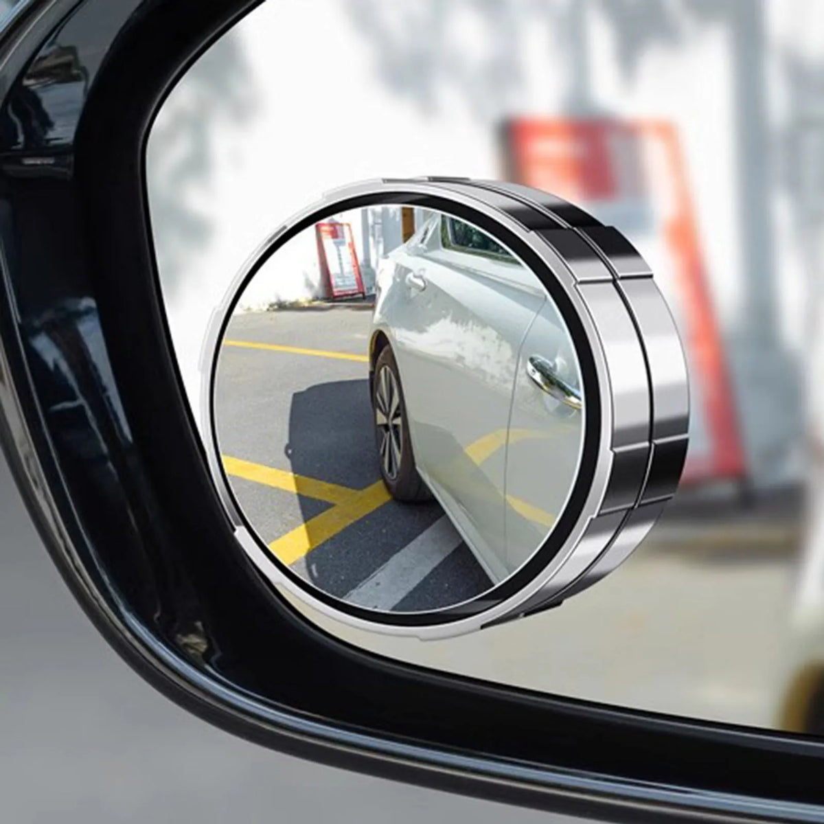 360° Wide Angle Car Side Mirror with Suction Cup – Blind Spot Eliminator