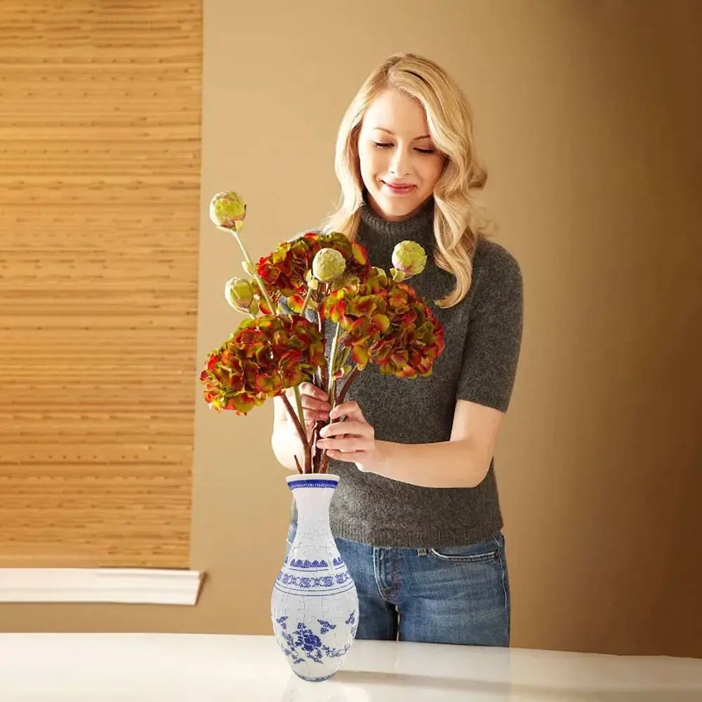 3D Curved Puzzle Vase with Detachable Water Cup