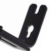 Set of 3 Adjustable Iron Curtain Rod Wall Brackets in Black