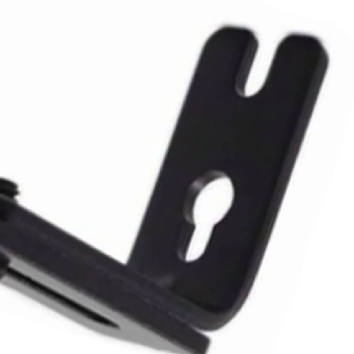 Set of 3 Adjustable Iron Curtain Rod Wall Brackets in Black