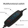 A black multifunctional switch device with ON/OFF and brightness settings is shown.