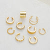 Minimalist Vintage C-Shaped Clip-On Earrings Set