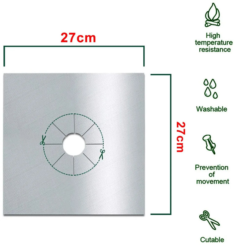 Square Heat-Resistant Stove Burner Covers