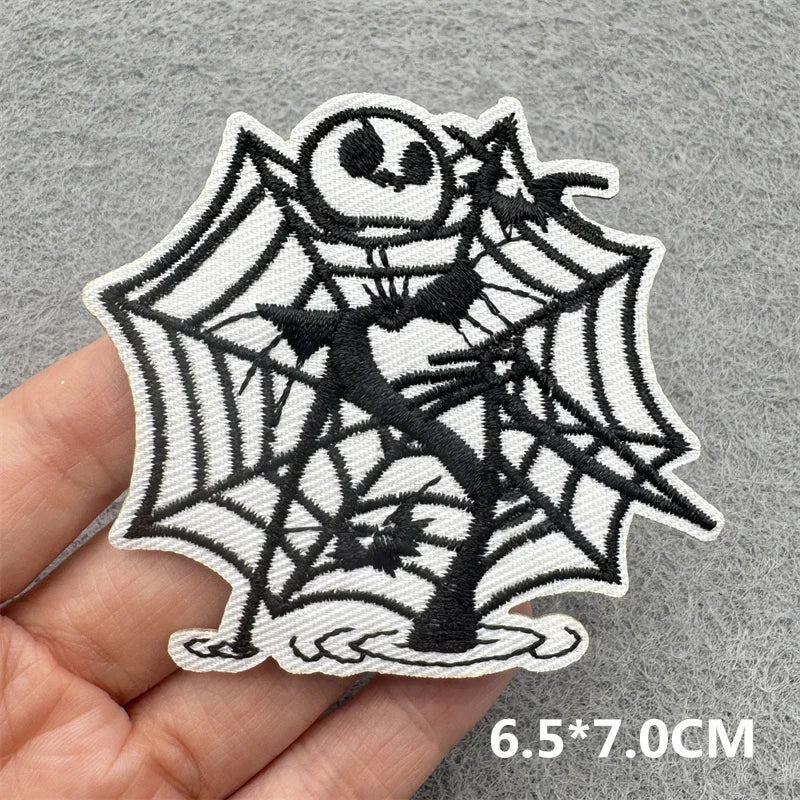 Black & White Racing Flag Embroidered Patches (Iron-On / Sew-On)