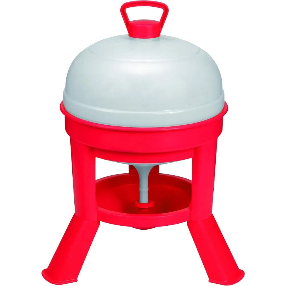 10 Gallon Plastic Dome Poultry Waterer for Chickens, Ducks & Birds