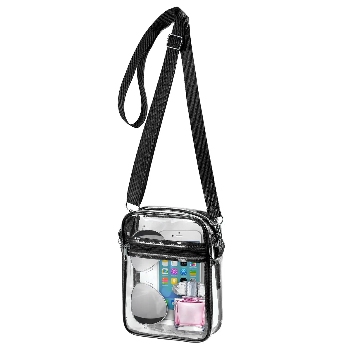 Clear Crossbody Bag – Stadium Approved Transparent PVC Purse
