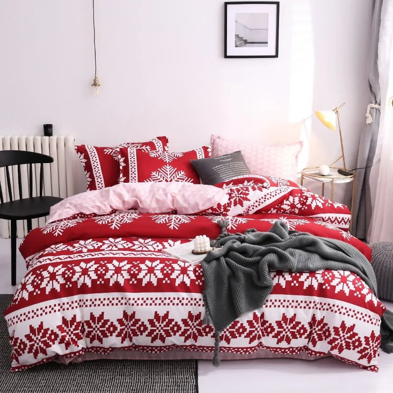 Festive Christmas Duvet Cover Set with Pillowcases