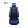 One piece of blue and black universal leather car seat covers with airbag compatibility