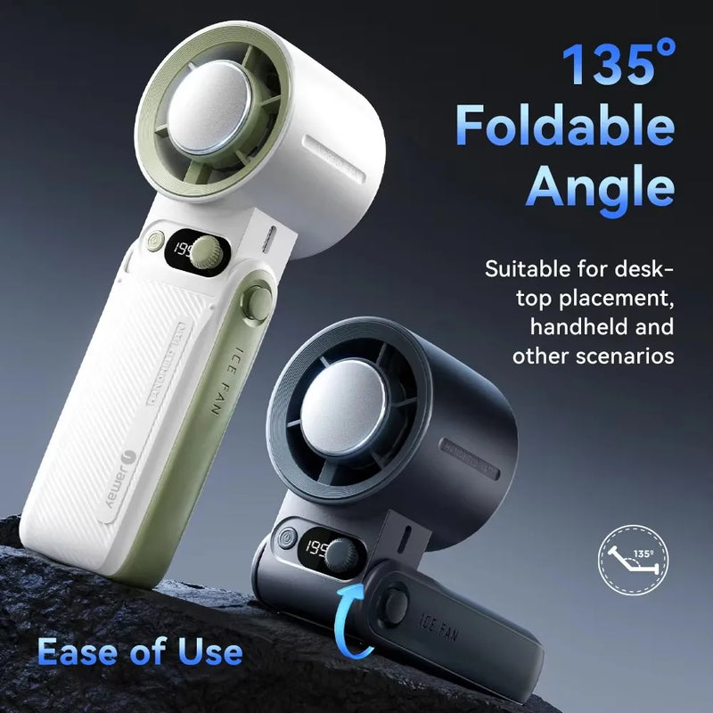 Foldable 3-in-1 Handheld Fan with Digital Display