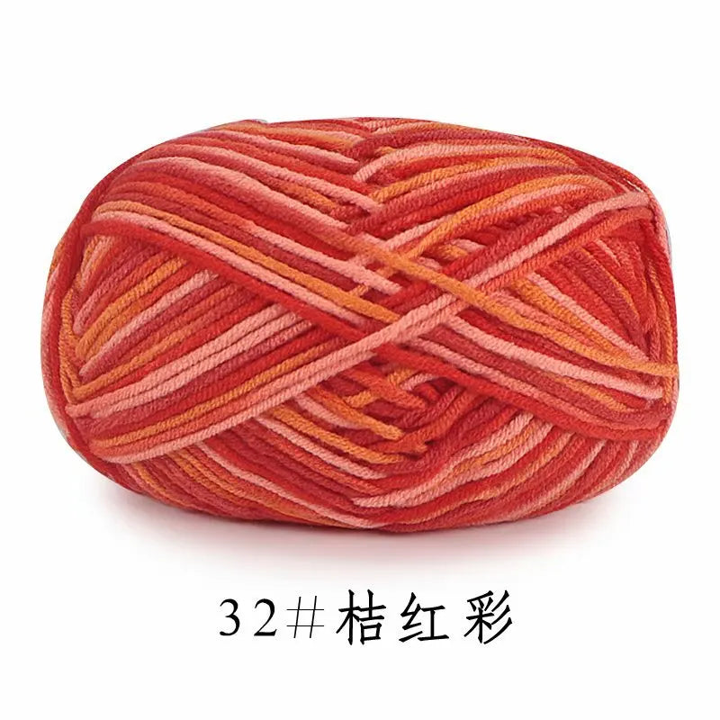 Section-Dyed Milk Cotton Yarn for Knitting and Crochet