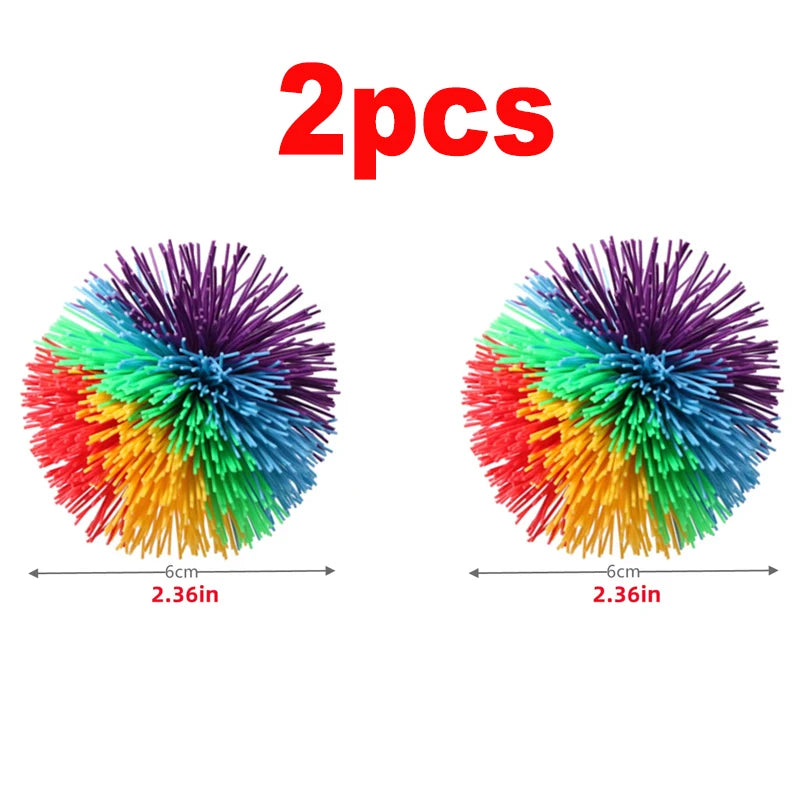 Vibrant Rainbow Sensory Fidget Balls