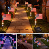 Solar-Powered American Flag Stake Lights (8-Pack)
