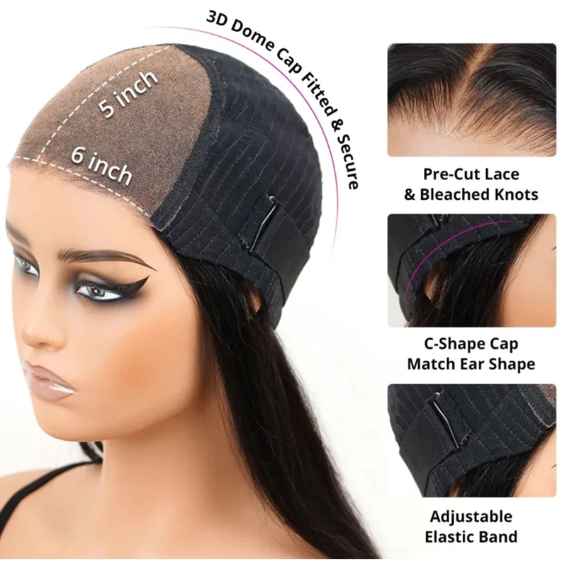 Kinky Curly HD-Spitzenperücke ohne Kleber