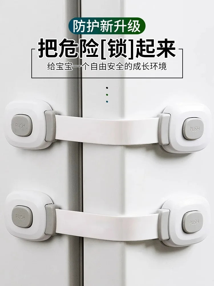 Multipurpose Baby Safety Cabinet Locks for Drawers, Fridge, and Oven
