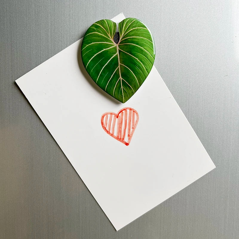 Acrylic Leaf Magnets Set - Fridge Decor