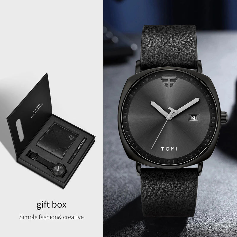 Classic Men's Watch, Wallet & Pen Gift Set