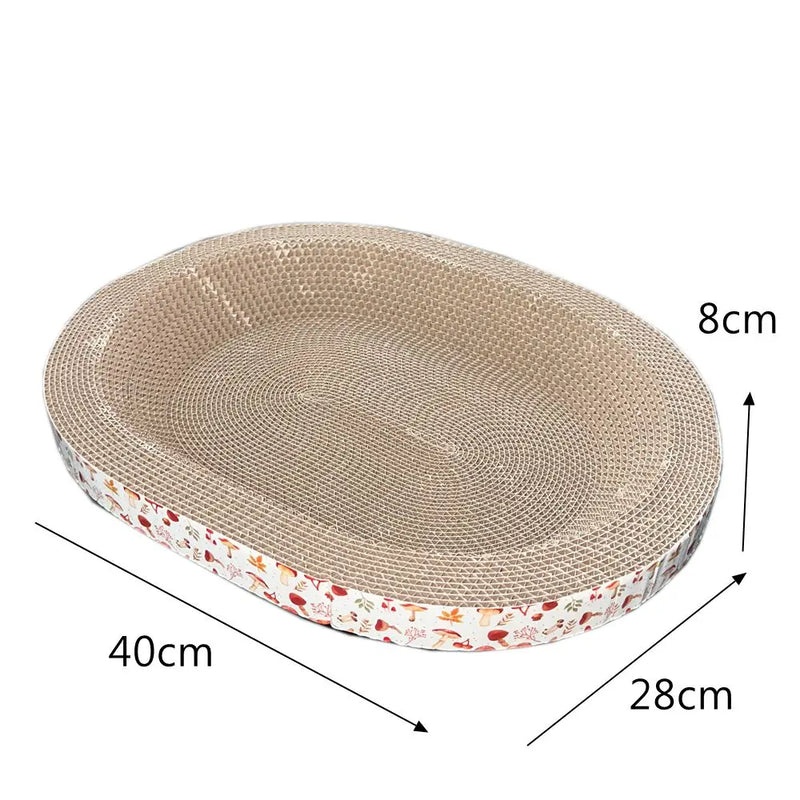 Oval Corrugated Cat Scratching Board