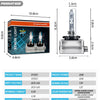 Product parameter sheet showing dimensions and specifications for a pair of 35W Xenon light bulbs.