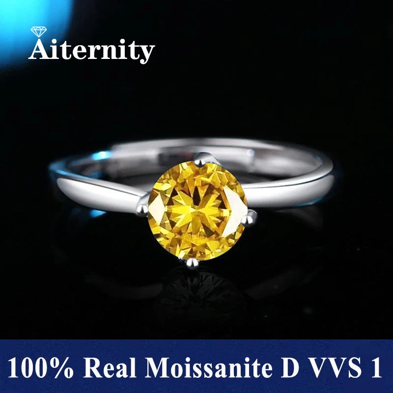 Adjustable Moissanite Ring with Tension Setting