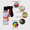 A spray paint gun and various paint types including car, decoration, furniture, and creative paints are shown.