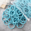 50-Pack Solid Color Elastic Hair Ties for Women & Girls