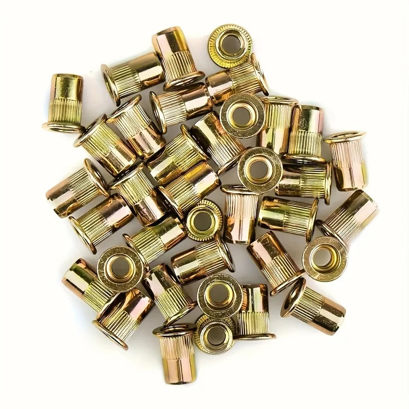 102-Piece Rivet Nut Assortment Kit with Zinc-Plated Carbon Steel (M3–M8)