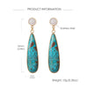 Turquoise Teardrop Drop Earrings