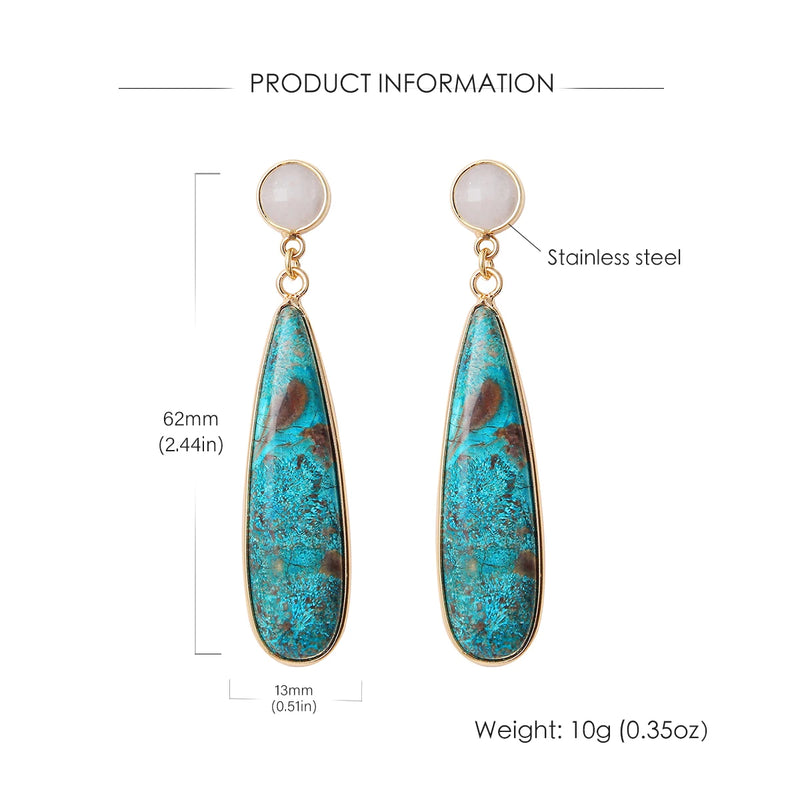 Turquoise Teardrop Drop Earrings