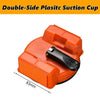 Orange double-sided প্লাসitic suction cup tool for floor gap repair