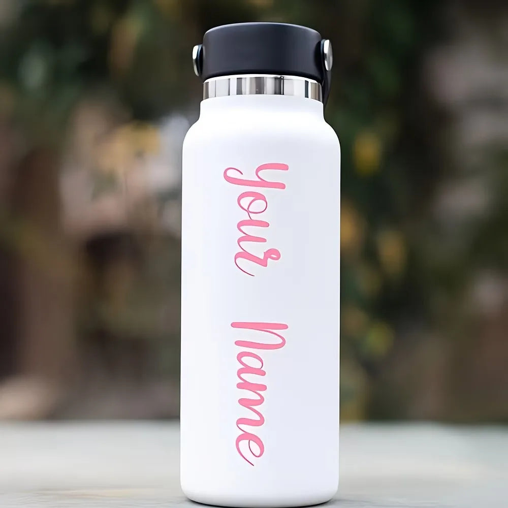 Custom Holographic Name Stickers – Handwritten Style, Waterproof & Durable