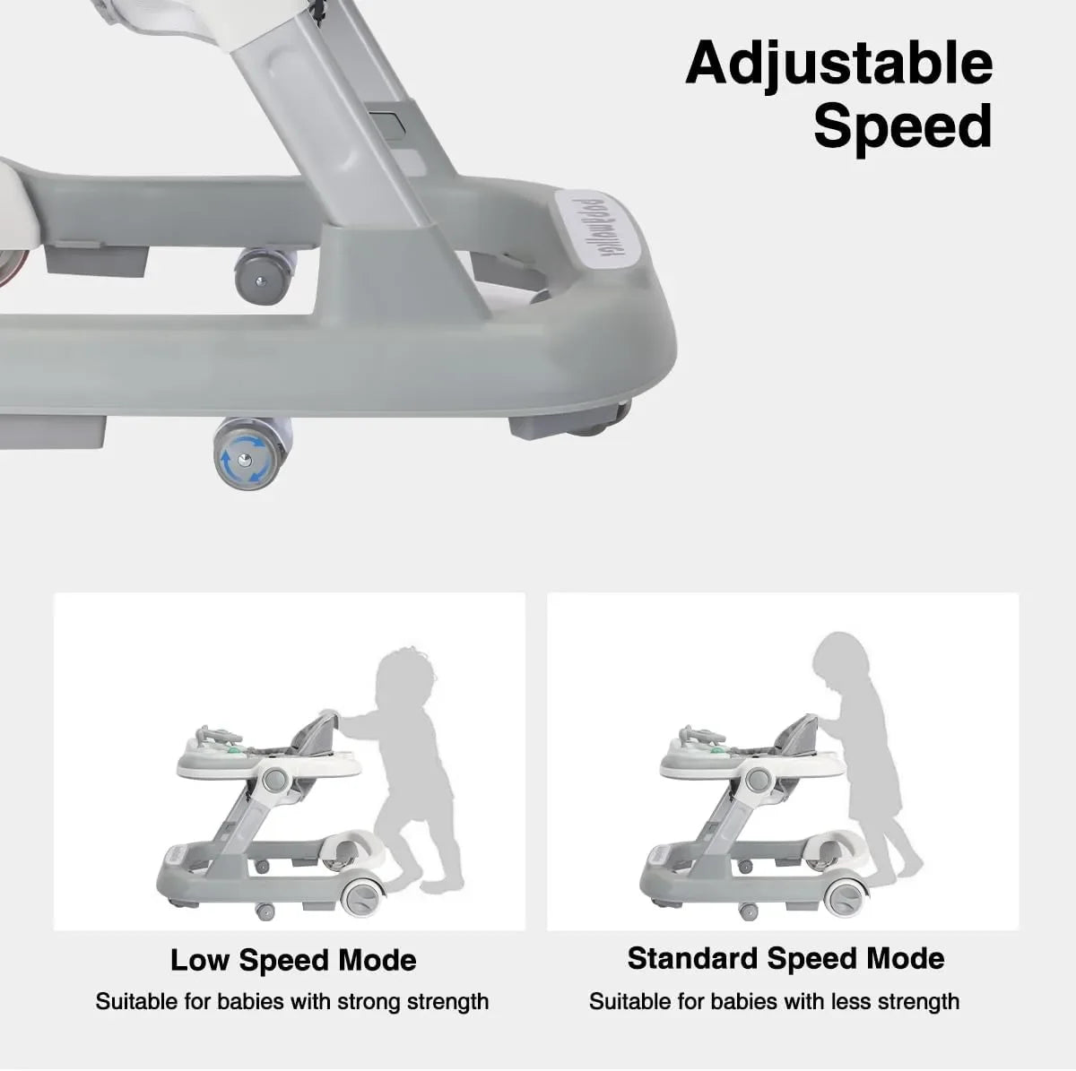 2-in-1 Convertible Baby Walker with Removable Activity Tray