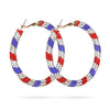 Rainbow Crystal Hoop Earrings