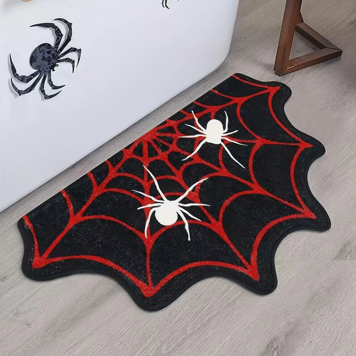 Halloween Spider Web Non-Slip Absorbent Door Mat