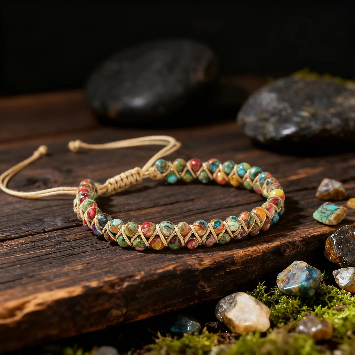 Bracelet d'Amitié en Pierre Naturelle Bohème