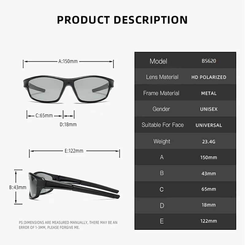 Vintage Photochromic Polarized Sunglasses