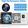 A high-performance motor fan unit with a visible internal blade and control panel featuring a digital display and fan speed s