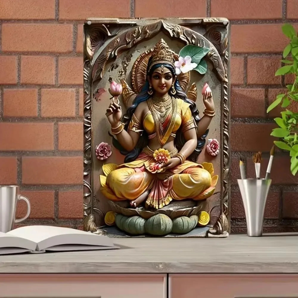 Vintage Aluminum Wall Art – Our Lady of Guadalupe Retro Sign