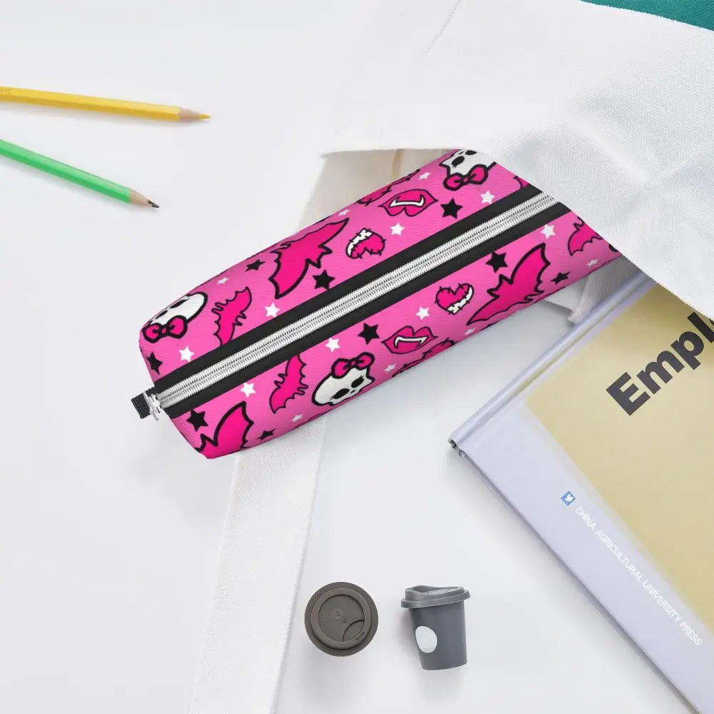 Monster High Pink Pattern Pencil Case