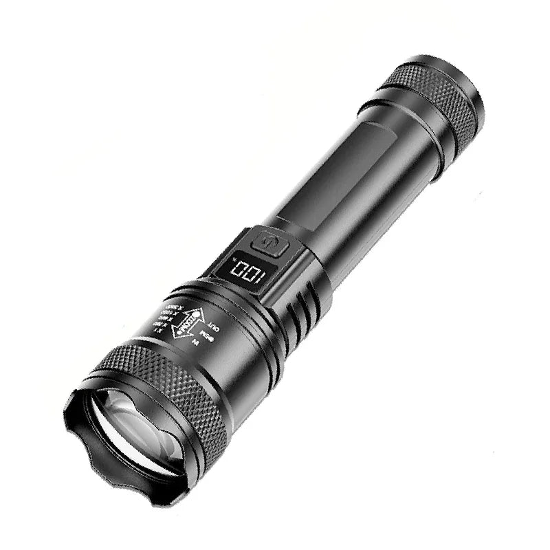 Rechargeable LED Flashlight with Digital Display