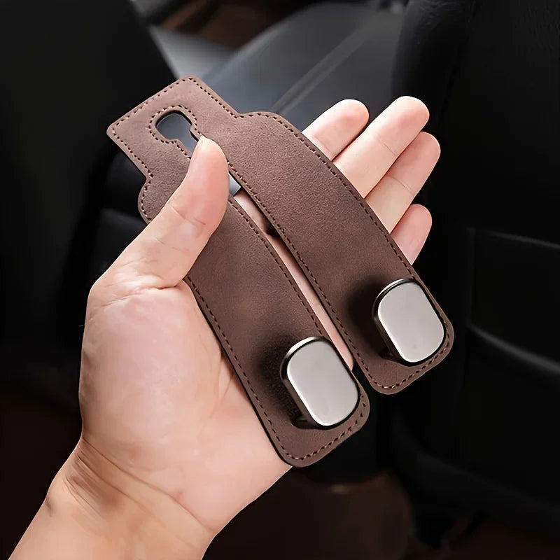 Car Seat Headrest Hook - Premium Leather & ABS
