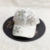 Lace Butterfly Snapback Cap with Rhinestone Accents