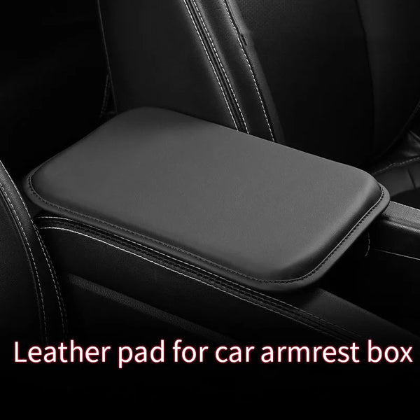 Black leather pad for a car armrest box