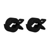 A pair of black universal stroller blanket clips for holding prams and carriers.